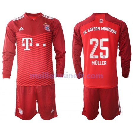 Maillot de Foot FC Bayern Munich Thomas Muller 25 Domicile 2021-22 Manches Longues - Enfant Maillot de Foot FC Bayern Munich Thomas Muller 25 Domicile 2021-22 Manches Longues - Enfant